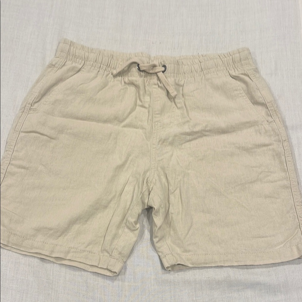 B26 Jacks Men's linen Tan Casual Shorts good condition!